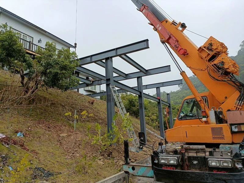 H鋼鐵結構搭建施工照片